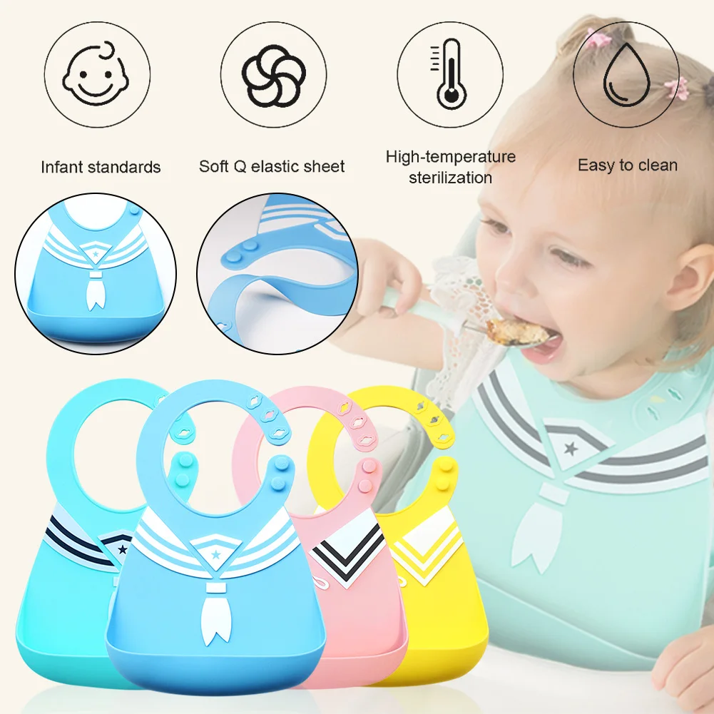 Silicone Baby Bib Waterproof Feeding Bib Adjustable Neck Fasteners Food Catcher With Deep Pocket 0-2 Years Saliva Towel Newborn
Silicone Baby Bib Waterproof Feeding Bib Adjustable Neck Fasteners Food Catcher With Deep Pocket 0-2 Years Saliva Towel Newborn
