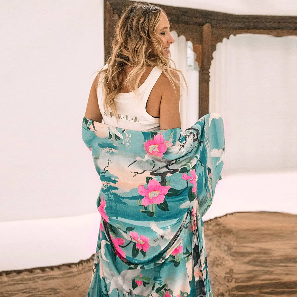 Hot Sale Women Flare Beach Dress Tassel Tunics Bathing Suits Sleeve Floral Print Kimono Beach Dress Bathing Suit Cover Up
Hot Sale Women Flare Beach Dress Tassel Tunics Bathing Suits Sleeve Floral Print Kimono Beach Dress Bathing Suit Cover Up