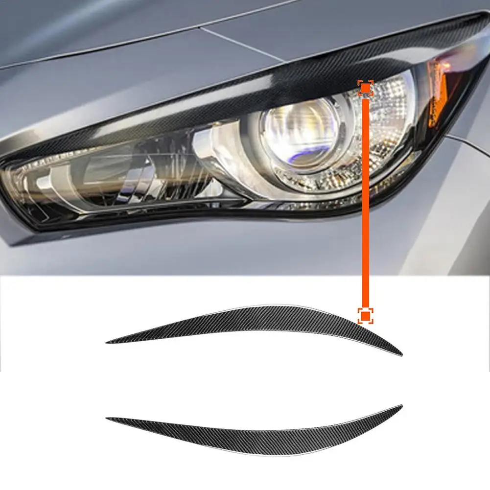 2021 Car-styling Carbon Fiber Front Headlight Lamp Eyelid Eyebrows Cover Sticker Trim Headlamp Anti Rub Strips for Infiniti Q50
2021 Car-styling Carbon Fiber Front Headlight Lamp Eyelid Eyebrows Cover Sticker Trim Headlamp Anti Rub Strips for Infiniti Q50