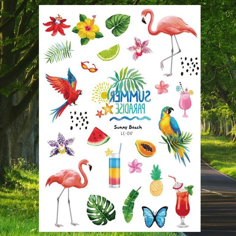 Sunny Beach Temporary Tattoos Stickers For Women Men Tatoo Waterproof Brids Flowers Grass Fake Tattoo Fruit Juice Art Tatoo
Sunny Beach Temporary Tattoos Stickers For Women Men Tatoo Waterproof Brids Flowers Grass Fake Tattoo Fruit Juice Art Tatoo