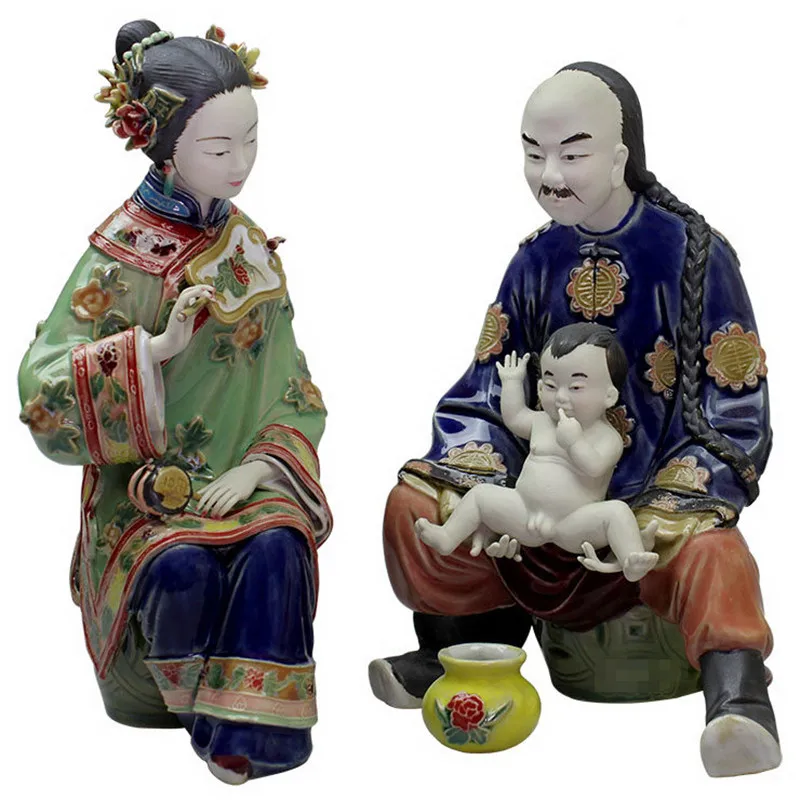 Chinese Style Ancient People Family Scenes Ceramics Statue Decoration Creative Living Room Wine Cabinet Ornaments X2250
Chinese Style Ancient People Family Scenes Ceramics Statue Decoration Creative Living Room Wine Cabinet Ornaments X2250