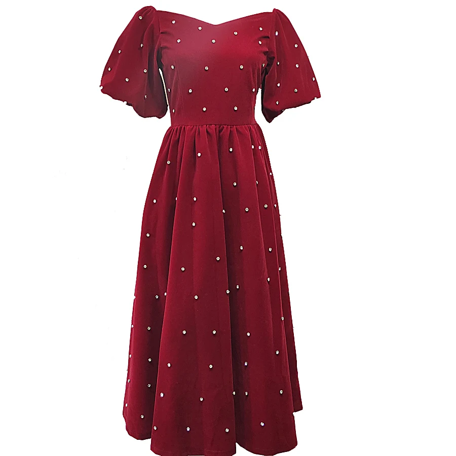 Winter ladies heavy craftsmanship velvet diamond sequin sexy dress 2020New women's retro Christmas gift party big pleated dress
Winter ladies heavy craftsmanship velvet diamond sequin sexy dress 2020New women's retro Christmas gift party big pleated dress