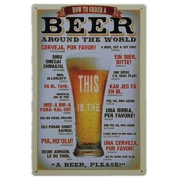 Beer Tin Sign Metal Poster Hanging Wall Art Decor For Home Deco Art Collection Vintage Motel Bar Restaurant Signs
Beer Tin Sign Metal Poster Hanging Wall Art Decor For Home Deco Art Collection Vintage Motel Bar Restaurant Signs