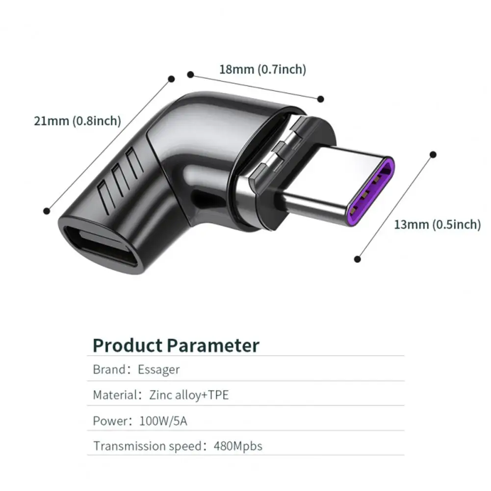 100W QC 4.0/3.0 USB To Type C Magnetic Adapter Fast Charging Usb Type C Magnet Converter Magnetic Right Angle Usbc Connector
100W QC 4.0/3.0 USB To Type C Magnetic Adapter Fast Charging Usb Type C Magnet Converter Magnetic Right Angle Usbc Connector