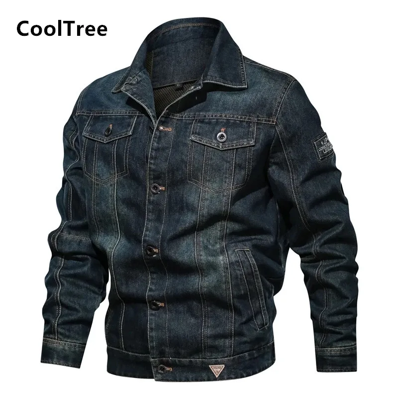CoolTree Men Denim Jacket Spring Autumn Solid color Single-breasted Jeans Coats Male Slim Fit Multi-pocket Denim Outerwear Tops
CoolTree Men Denim Jacket Spring Autumn Solid color Single-breasted Jeans Coats Male Slim Fit Multi-pocket Denim Outerwear Tops