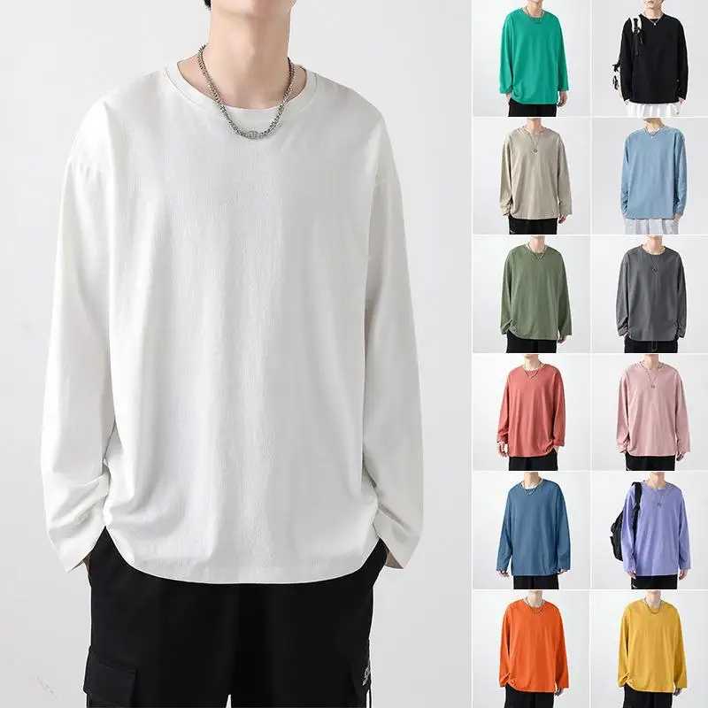 New 2021 Long-sleeved T-shirt men's loose solid color jacket spring and autumn INS trend, take the bottom couple
New 2021 Long-sleeved T-shirt men's loose solid color jacket spring and autumn INS trend, take the bottom couple