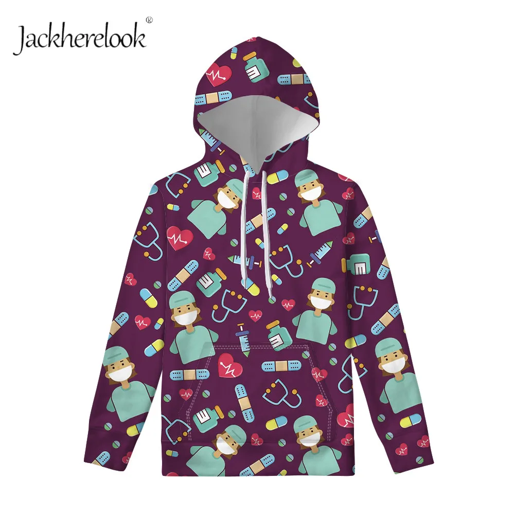 Jackherelook Warm Nurse Print Hoodies Autumn Long Sleeve Hooded for Women Cartoon Nursing Design Sweatshirt Fashion Girls Outfit
Jackherelook Warm Nurse Print Hoodies Autumn Long Sleeve Hooded for Women Cartoon Nursing Design Sweatshirt Fashion Girls Outfit