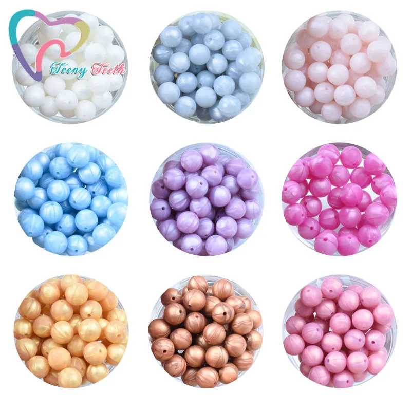 Teeny Teeth Metallic 12-15 MM Round Silicone Teething Beads BPA Free Food Grade Baby Chewable Round Ball Beads 12 Colors Choose
Teeny Teeth Metallic 12-15 MM Round Silicone Teething Beads BPA Free Food Grade Baby Chewable Round Ball Beads 12 Colors Choose