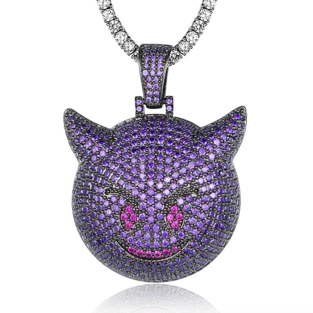 100% Micro Zircon Hip Hop Little Devil Pendant Necklace For Men Jewelry Bling Bling CZ Rapper Jewelry Factory Prices Party Gift
100% Micro Zircon Hip Hop Little Devil Pendant Necklace For Men Jewelry Bling Bling CZ Rapper Jewelry Factory Prices Party Gift