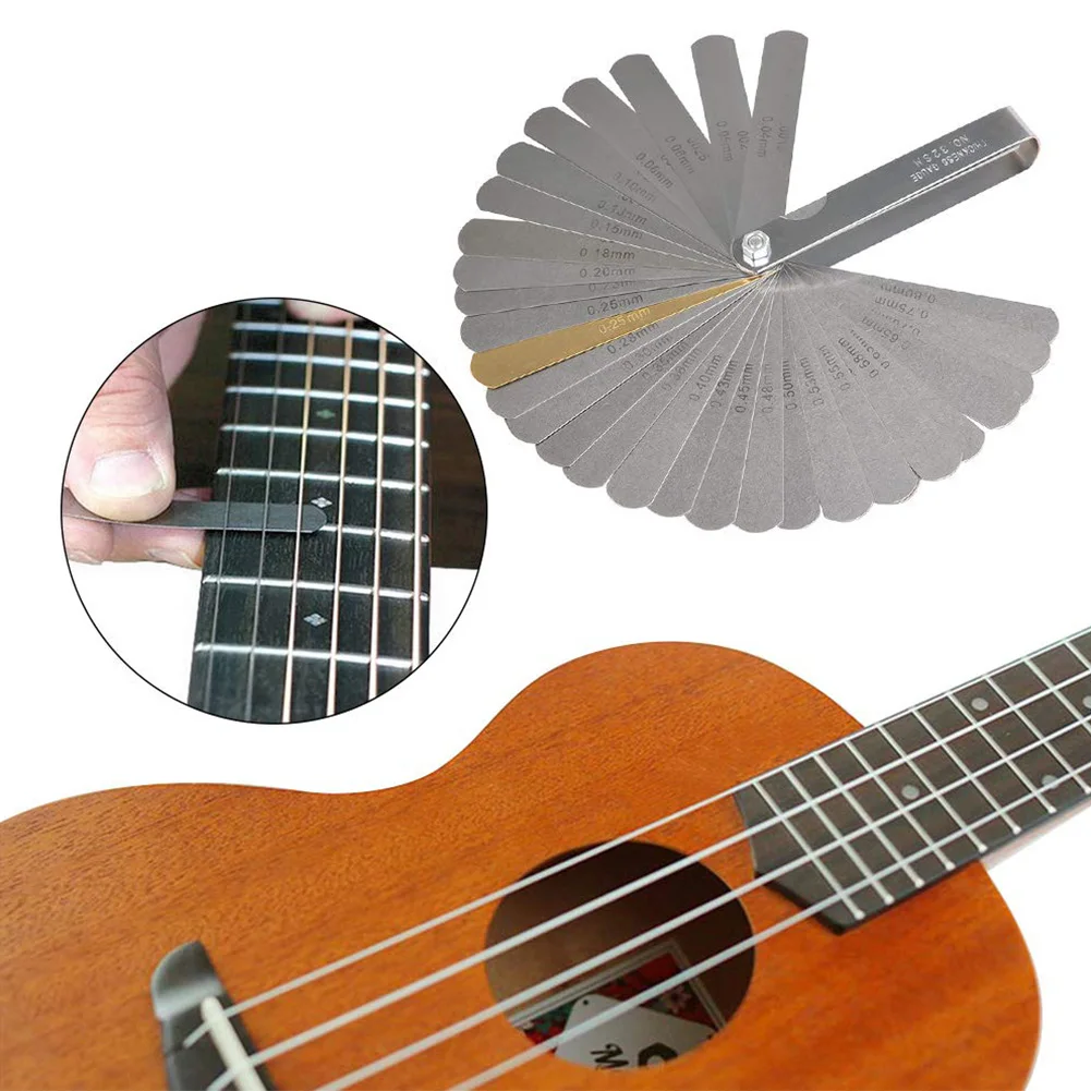 Radius Gauge Multifunctional Instrument Accessories String Action Durable Stainless Steel Guitar Luthier Tools Set Notched Bass 
Radius Gauge Multifunctional Instrument Accessories String Action Durable Stainless Steel Guitar Luthier Tools Set Notched Bass