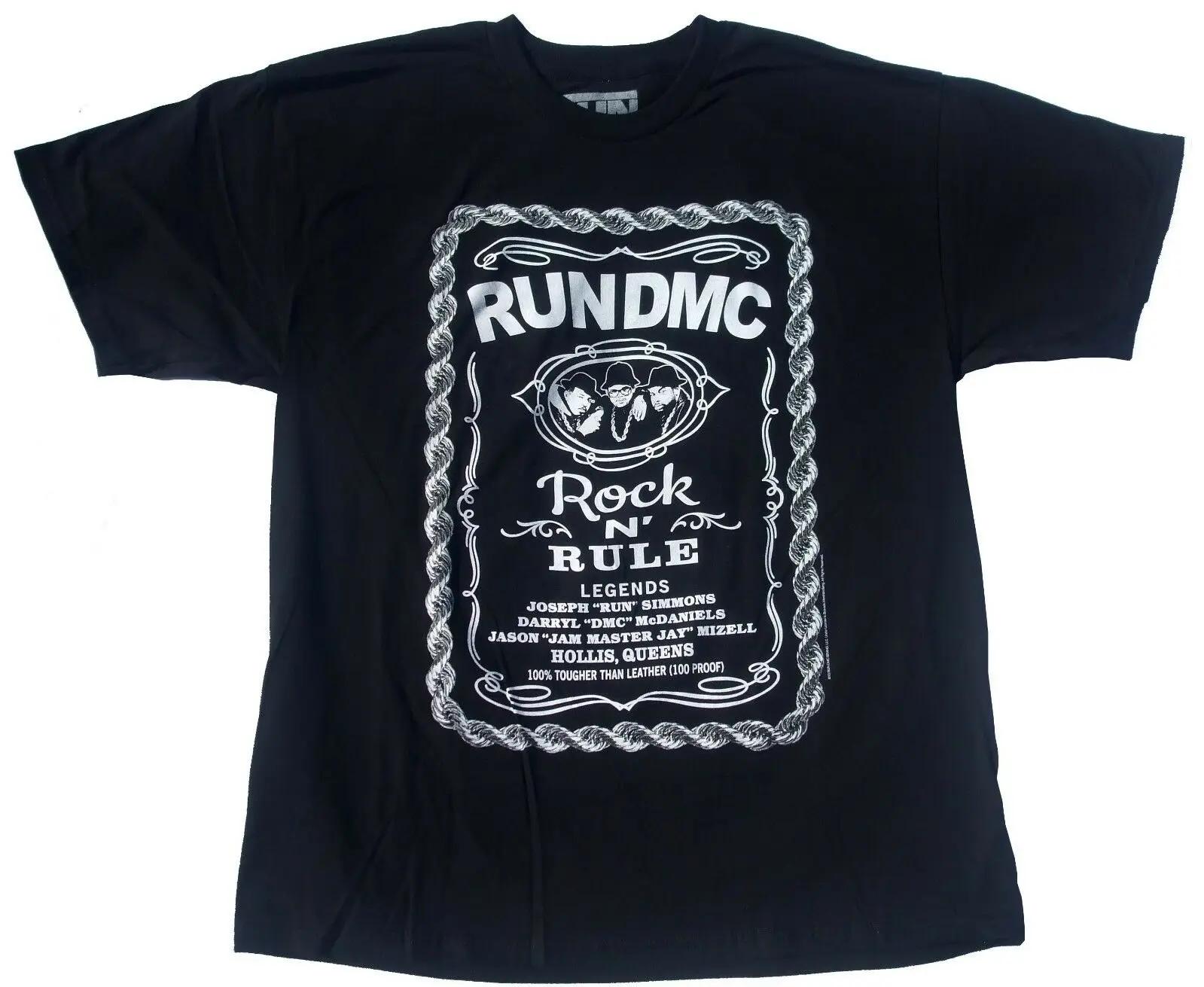 Футболка с коротким рукавом Run DMC музыкальная футболка Размер X Big черный рэп