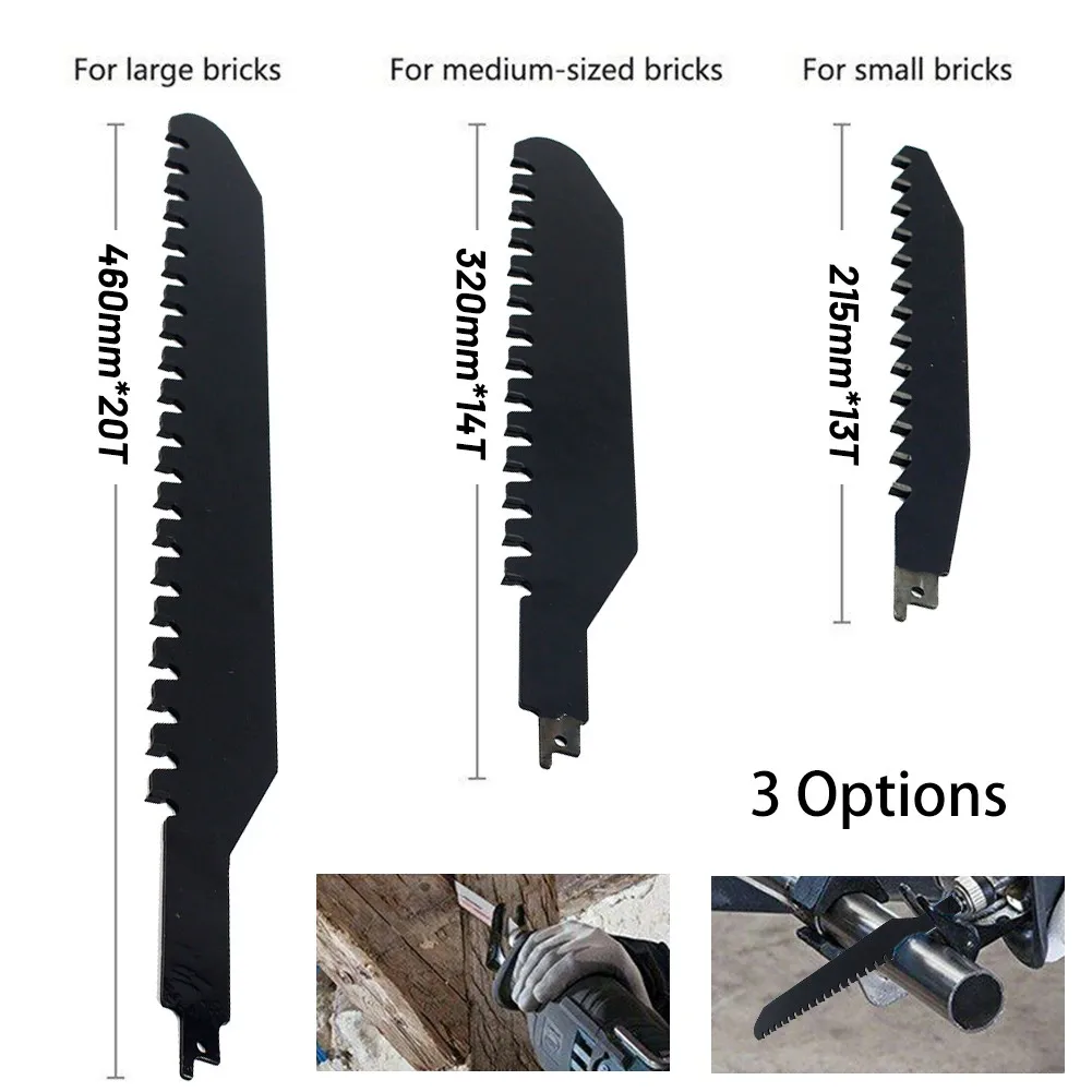 215/320/460mm Carbide Demolition Masonry Reciprocating Saw Blade For Cutting Concrete Breeze Block Brick Abrasive Materials
215/320/460mm Carbide Demolition Masonry Reciprocating Saw Blade For Cutting Concrete Breeze Block Brick Abrasive Materials