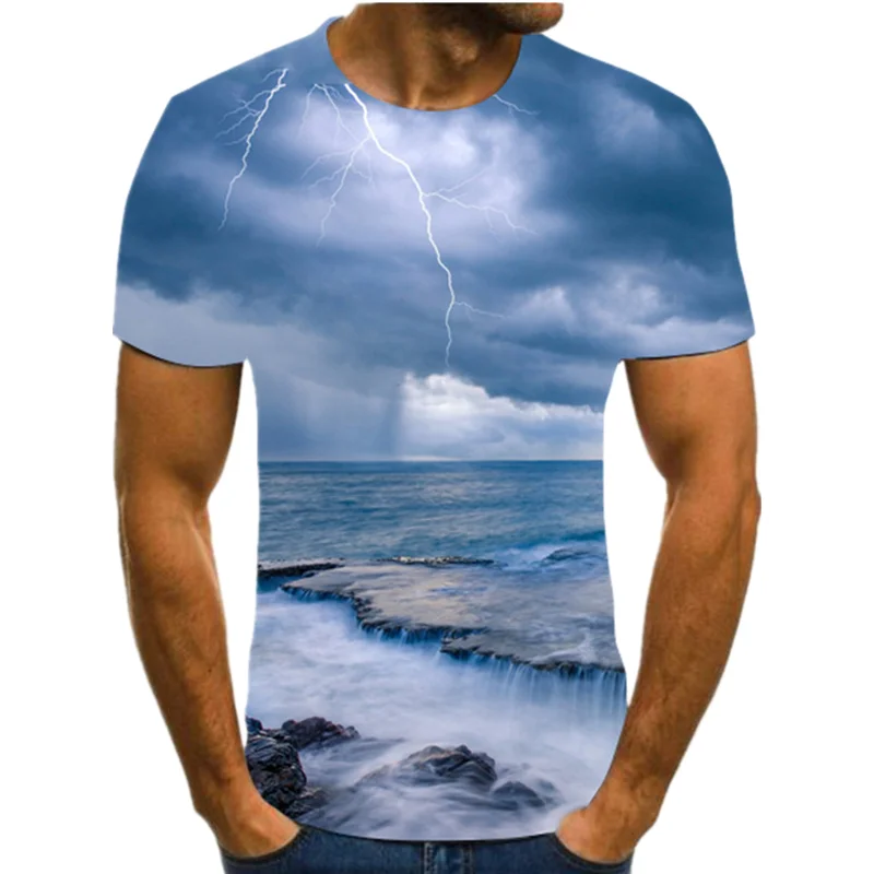 Men's 3D Printing T-Shirt Lightning Landscape Printing T-Shirt Men's T-Shirt Summer Black T-Shirt Round Neck Beach T-Shirts
Men's 3D Printing T-Shirt Lightning Landscape Printing T-Shirt Men's T-Shirt Summer Black T-Shirt Round Neck Beach T-Shirts