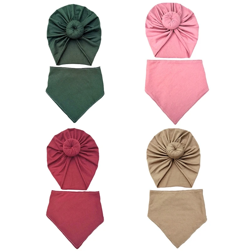 2Pcs Baby Knot Round Ball Cap+Saliva Towel Set Infant Cotton Turban Stretchy Beanie Hat Feeding Bib Scarf Kit
2Pcs Baby Knot Round Ball Cap+Saliva Towel Set Infant Cotton Turban Stretchy Beanie Hat Feeding Bib Scarf Kit