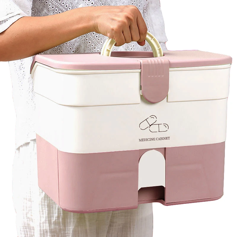 Plastic First Aid Storage Box Container Bin with Removable Tray and Portable Handle Family Emergency Medicine Kit Case Organizer
Plastic First Aid Storage Box Container Bin with Removable Tray and Portable Handle Family Emergency Medicine Kit Case Organizer