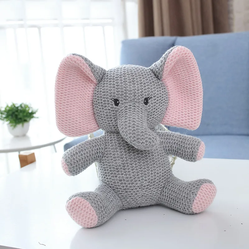 Creative Stuffed Animals Toy Knitted Animal Doll Baby Comfort Rattle Crochet Knit Cute Little Bear | Игрушки и хобби