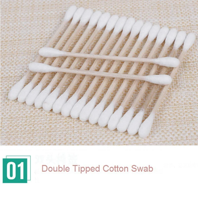 Wooden Cotton Swabs 500 Pcs Double Tipped Cotton Connect for Makeup Cleaning Removal Residue Applicator Wood Sticks
Wooden Cotton Swabs 500 Pcs Double Tipped Cotton Connect for Makeup Cleaning Removal Residue Applicator Wood Sticks