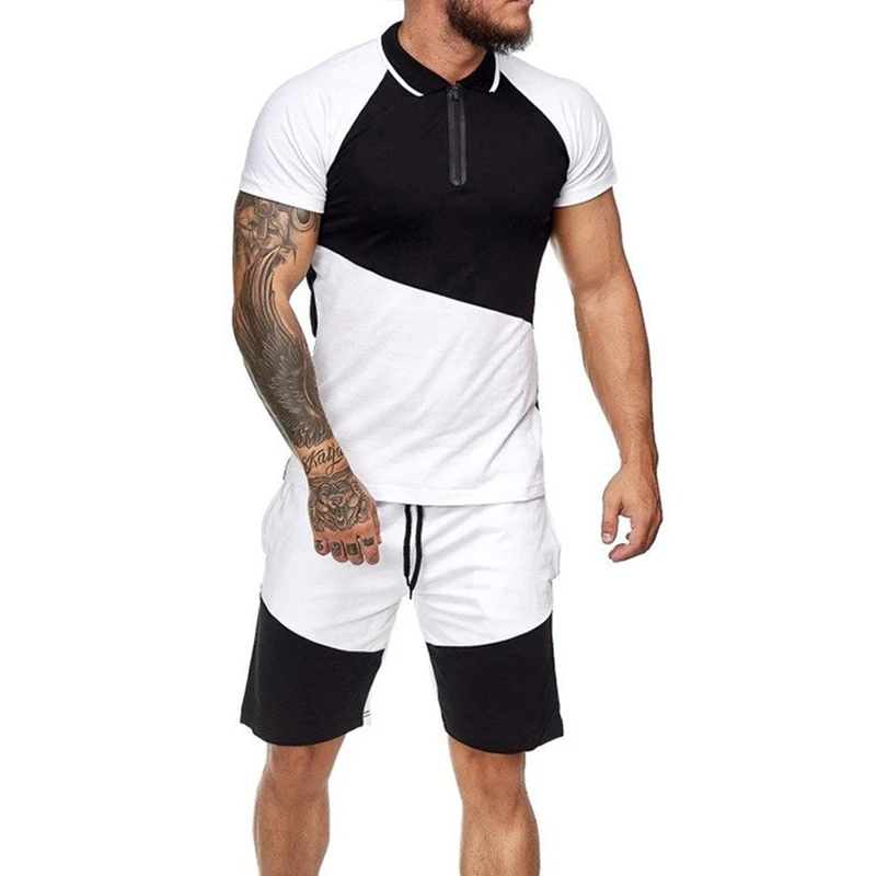 2021 Summer New Mens Sets Short Sleeve Cotton Patchwork Slim T-Shirt + Elastic Waist Shorts Casual Sports Street Wear Hot Sale
2021 Summer New Mens Sets Short Sleeve Cotton Patchwork Slim T-Shirt + Elastic Waist Shorts Casual Sports Street Wear Hot Sale