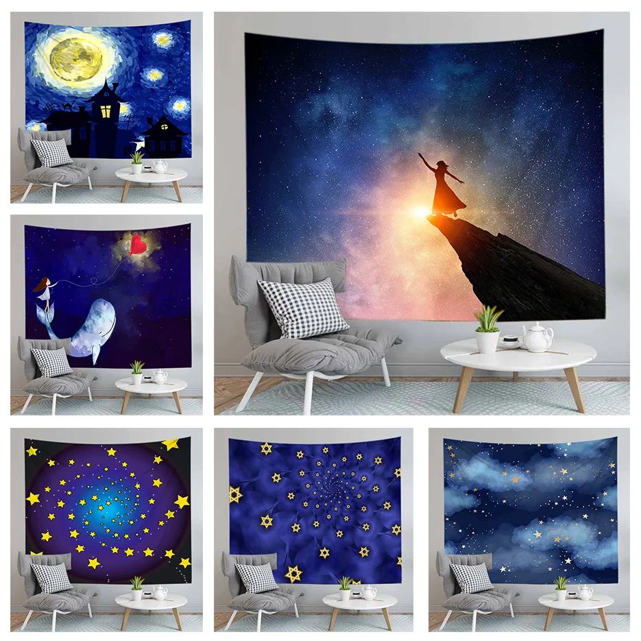 3D Night Starry-sky Tapestry Wall Hanging Bedspread Dorm Cover Beach Towel Backdrop Home Room Art Multiple Sizes
3D Night Starry-sky Tapestry Wall Hanging Bedspread Dorm Cover Beach Towel Backdrop Home Room Art Multiple Sizes