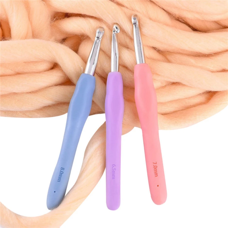 Useful New Aluminum Crochet Hooks Thick Head Knitting Needles Candy Color TPR Handle Ergonomic Crochet Set
Useful New Aluminum Crochet Hooks Thick Head Knitting Needles Candy Color TPR Handle Ergonomic Crochet Set