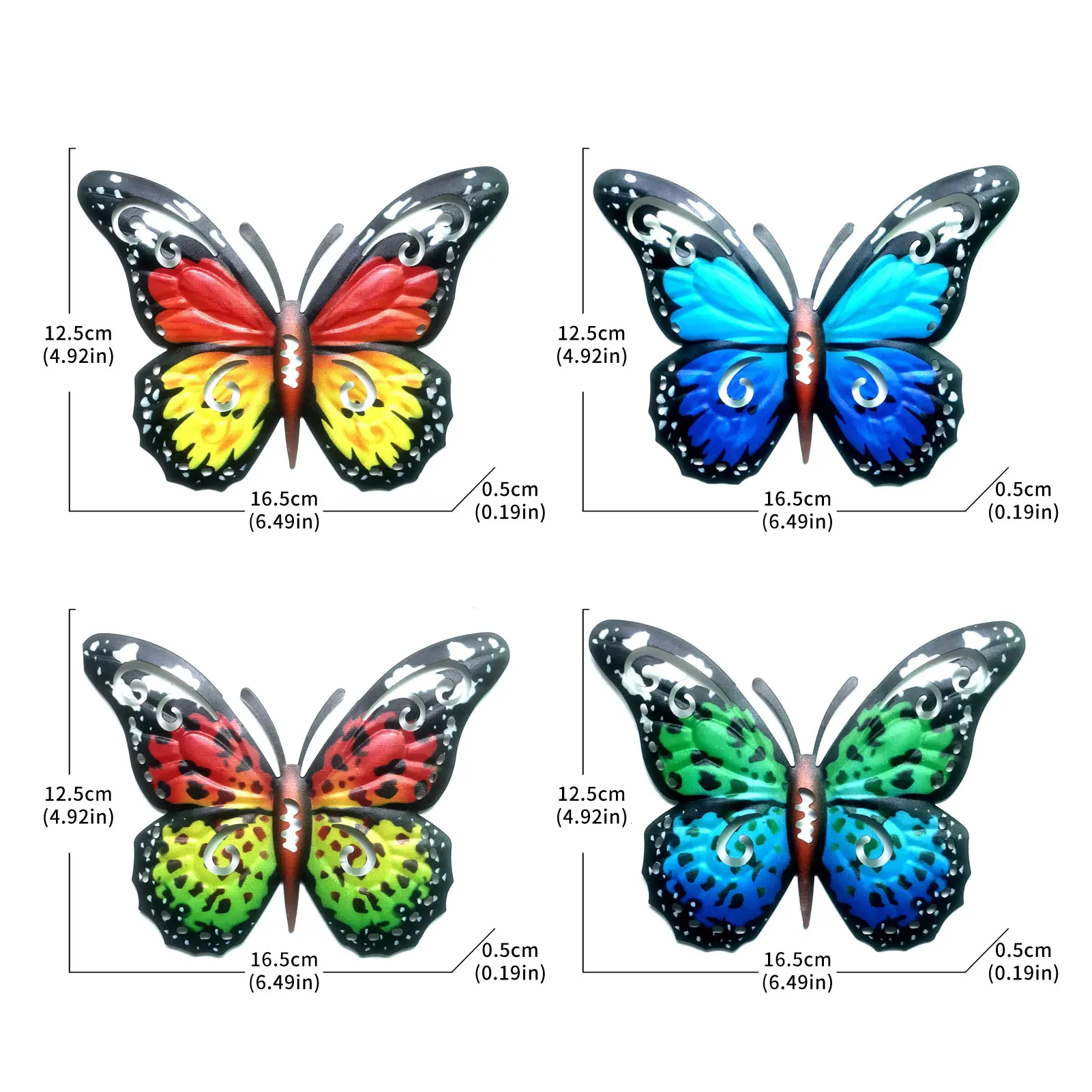 4PCS 3D Butterfly Art Wall Hangings Metal Butterflies Wall Stickers Home Decoration For Living Room Corridor Courtyard Garden
4PCS 3D Butterfly Art Wall Hangings Metal Butterflies Wall Stickers Home Decoration For Living Room Corridor Courtyard Garden