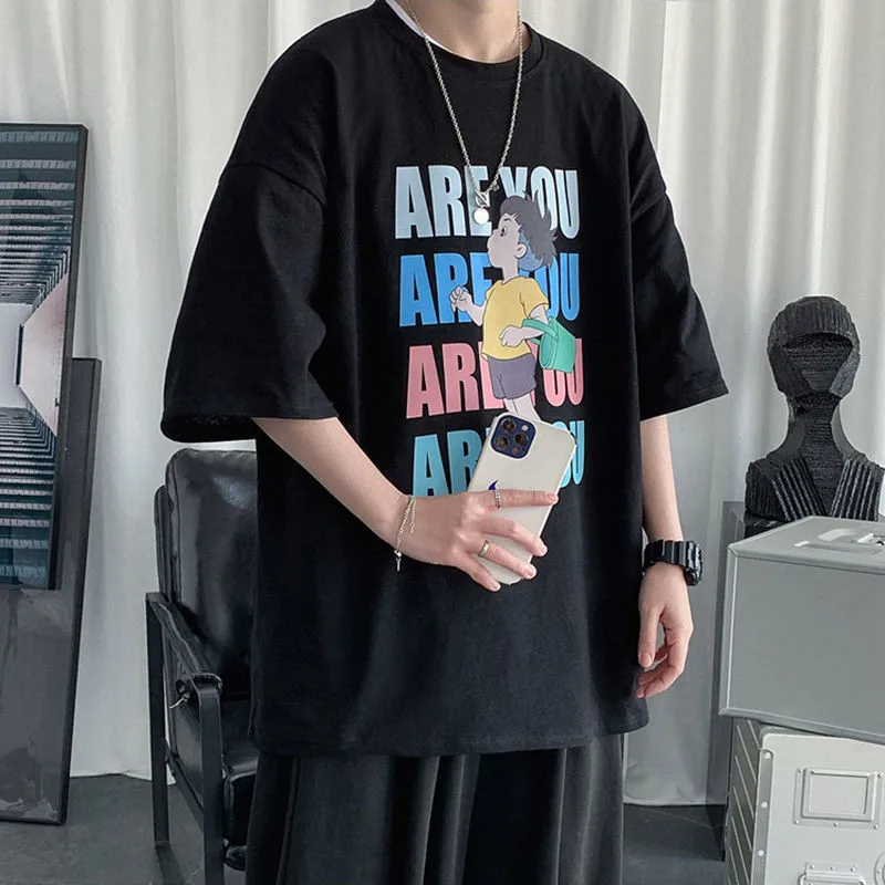 BF Harajuku style summer new short-sleeved T-shirt male students Korean version loose wild summer youth cotton t-shirt
BF Harajuku style summer new short-sleeved T-shirt male students Korean version loose wild summer youth cotton t-shirt