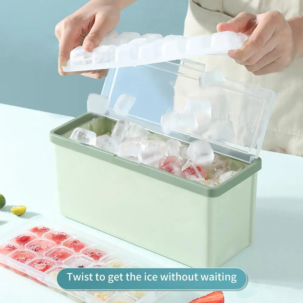 Three Layer Silicone Ice Cube Tray Mold Ice Tray and Ice Container Set Ice Making Mold with Ice Scoop
Three Layer Silicone Ice Cube Tray Mold Ice Tray and Ice Container Set Ice Making Mold with Ice Scoop