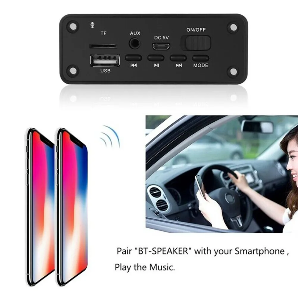 Mp3-плеер без использования рук, декодер, плата 2X3 Вт, усилитель, Bluetooth 5,0, 5 в постоянного тока, MP3, WMA, беспроводная деталь V6V6 для электроники авт...
Mp3-плеер без использования рук, декодер, плата 2X3 Вт, усилитель, Bluetooth 5,0, 5 в постоянного тока, MP3, WMA, беспроводная деталь V6V6 для электроники авт...