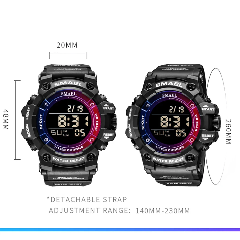 Women Digital Watch White Fashion Clock Alarm Stopwatch Sport Bracelet 8046 Sports Watches LED Waterproof | Наручные часы