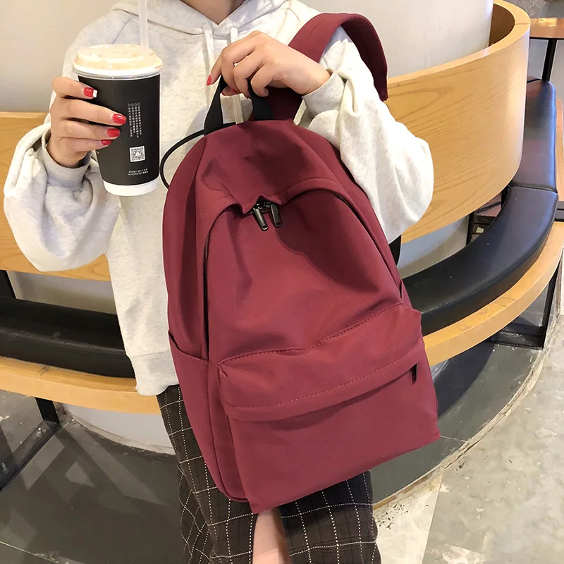 Large Capacity Women Waterproof Nylon Backpack Solid Color Schoolbags Fashion Female Backpack Laptop Shoulder Bags Travel
Large Capacity Women Waterproof Nylon Backpack Solid Color Schoolbags Fashion Female Backpack Laptop Shoulder Bags Travel
