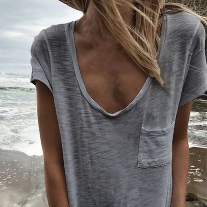 Women Shirt Tops Cotton Blend Solid Pocket Decoration Short Sleeve Casual Fashion Summer White Purple Khaki Gray Bluas Lady
Women Shirt Tops Cotton Blend Solid Pocket Decoration Short Sleeve Casual Fashion Summer White Purple Khaki Gray Bluas Lady
