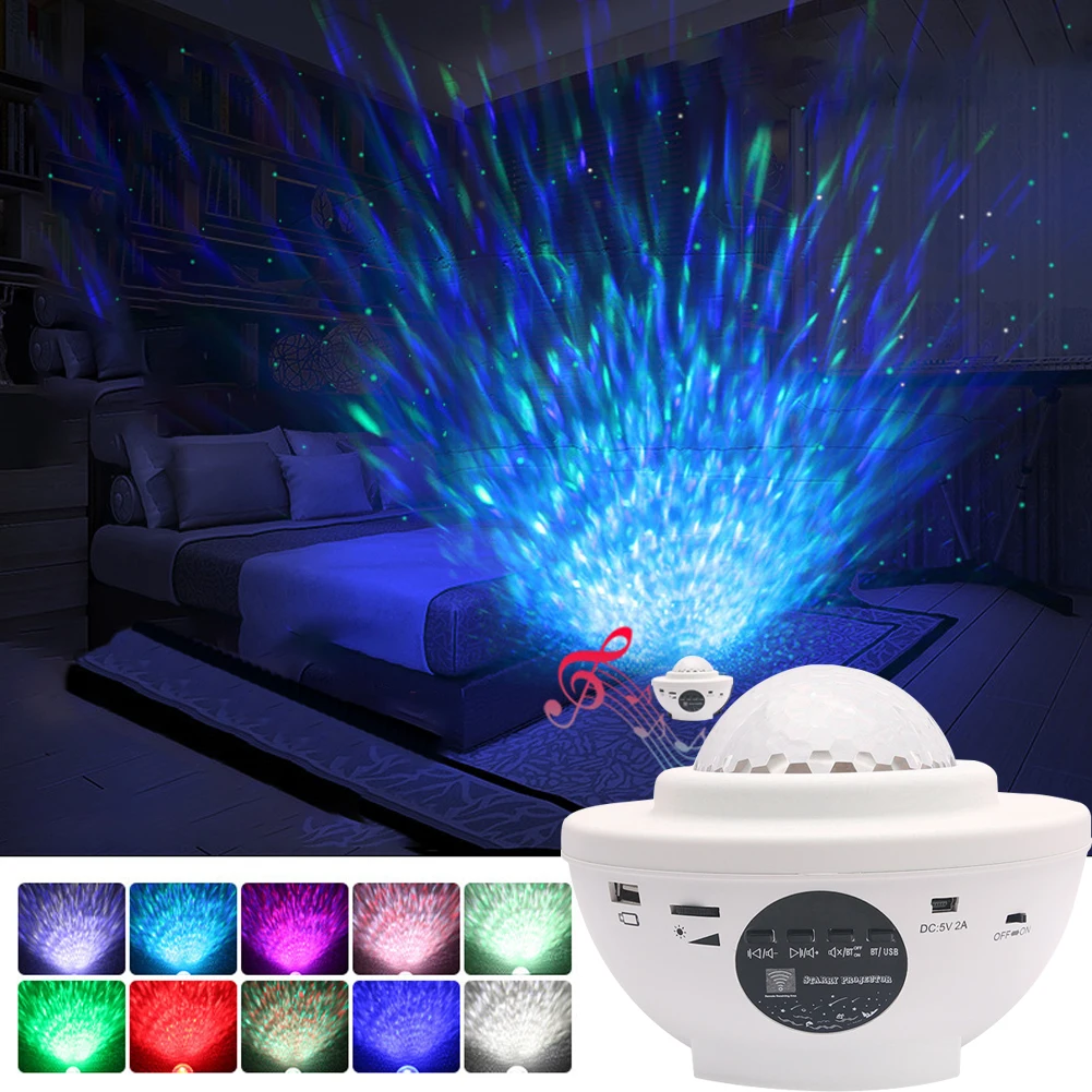 Colorful Starry Sky Galaxy Projector Nightlight Child Blueteeth USB Voice Control Music Player LED Light Lamp Birthday Gift 
Colorful Starry Sky Galaxy Projector Nightlight Child Blueteeth USB Voice Control Music Player LED Light Lamp Birthday Gift