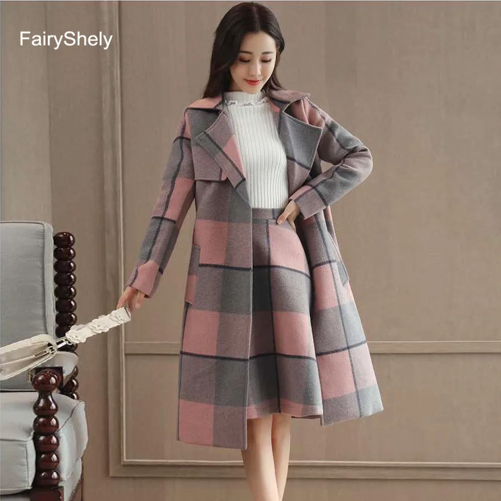 Женский шерстяной пиджак FairyShely и юбка, комплект из 2 предметов, блейзер средней длины с юбкой, офисный костюм в Корейском стиле, брюки с широк...
Женский шерстяной пиджак FairyShely и юбка, комплект из 2 предметов, блейзер средней длины с юбкой, офисный костюм в Корейском стиле, брюки с широк...