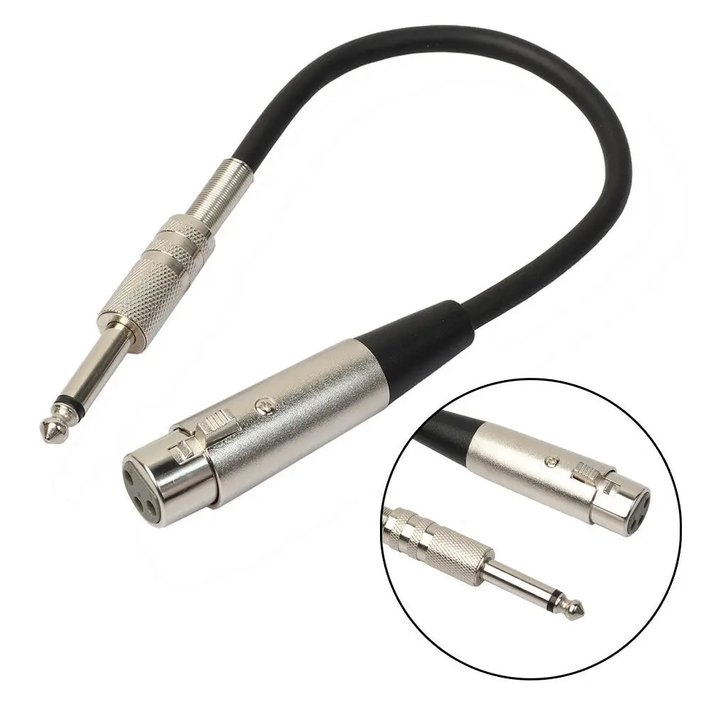 3P XLR Female Jack to 1/4" 6.35mm Male Plug Stereo Microphone Mic Adapter Cable
3P XLR Female Jack to 1/4" 6.35mm Male Plug Stereo Microphone Mic Adapter Cable
