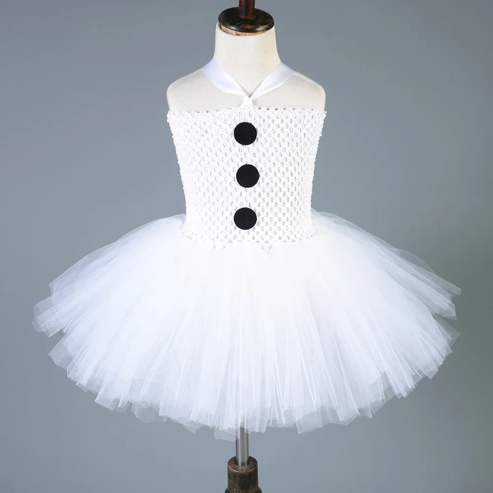 Рождественское платье-пачка со снеговиком для девочек детские рождественские