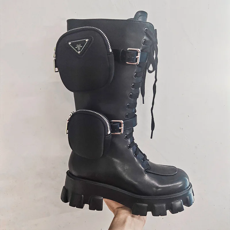 Luxury Designer Platform Women's Boots Autumn Winter Fashion Casual Female Motorcycle Boots New Black Laces Chunky Ladies Shoes
Luxury Designer Platform Women's Boots Autumn Winter Fashion Casual Female Motorcycle Boots New Black Laces Chunky Ladies Shoes