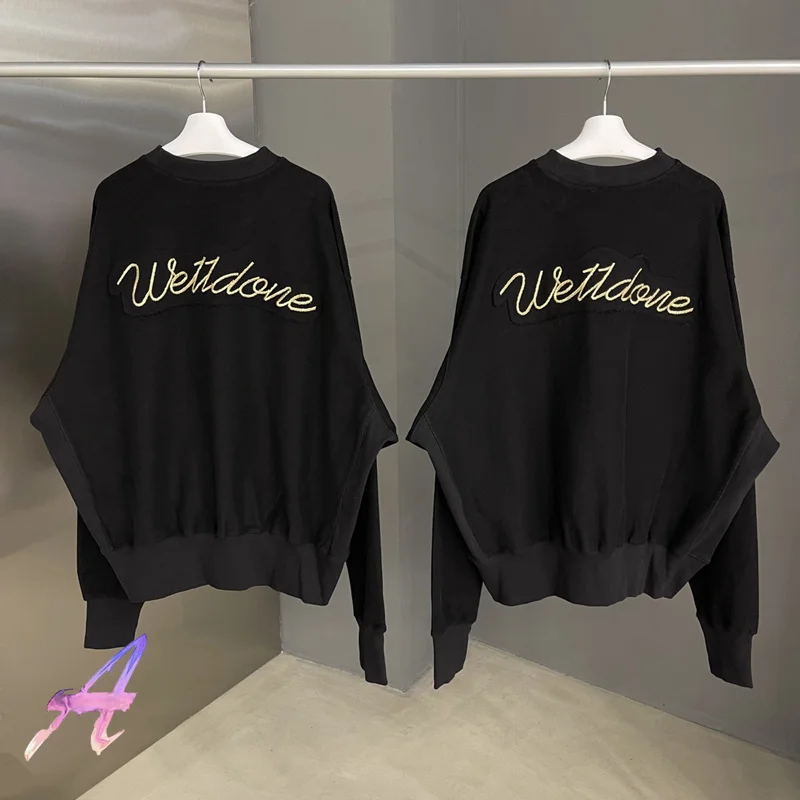 WE11DONE Pullover Gold Thread Embroidery Letter Round Neck Welldone Sweater High Street Loose Pullover
WE11DONE Pullover Gold Thread Embroidery Letter Round Neck Welldone Sweater High Street Loose Pullover