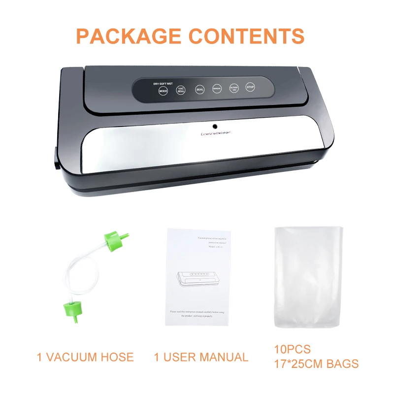 Vacuum Sealer Sous Vide Product Vacuumator With 10pcs Free Bags Food Vacuum Packing Machine Automatic Kitchen Home Heat Sealer
Vacuum Sealer Sous Vide Product Vacuumator With 10pcs Free Bags Food Vacuum Packing Machine Automatic Kitchen Home Heat Sealer