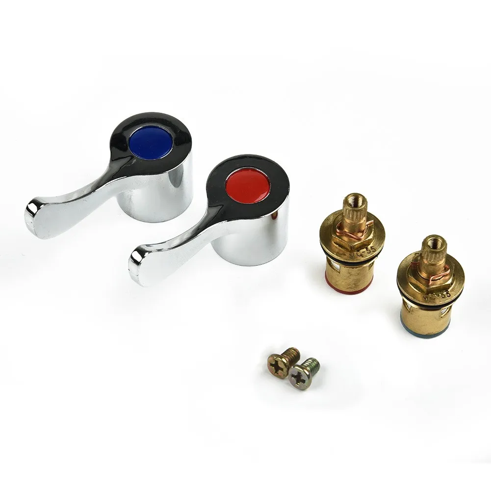 2Sets Universal Basin Faucet Handle Valve 1/4\\\" Turn Tap Valves With Spool Bathroom Kitchen Faucet Replacement Kit
2Sets Universal Basin Faucet Handle Valve 1/4\\\" Turn Tap Valves With Spool Bathroom Kitchen Faucet Replacement Kit