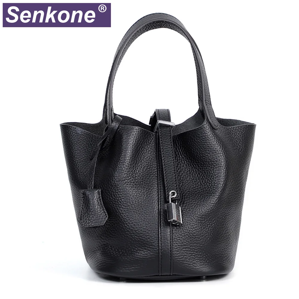Small Bucket Bag Women 100% Real Genuine Leather Handbag Ladies Cowhide Leather Tote Bags Small Famous Brand Bags
Small Bucket Bag Women 100% Real Genuine Leather Handbag Ladies Cowhide Leather Tote Bags Small Famous Brand Bags