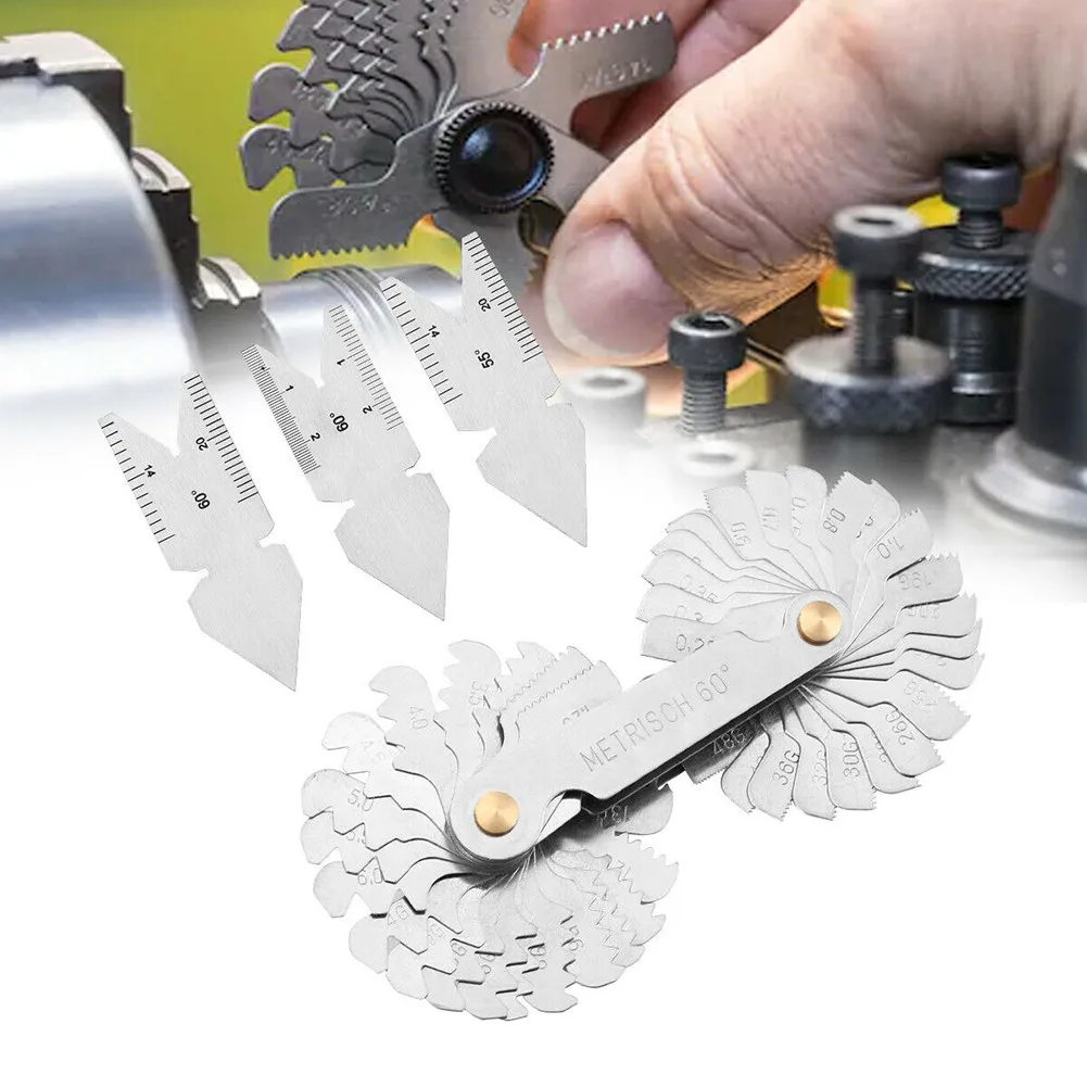 4Pcs Screw Thread Pitch Cutting Gauge Tool Set Centre Gage 55°&60° Inch & Metric Thread Measuring Gage Gauge Thread Plug Gage
4Pcs Screw Thread Pitch Cutting Gauge Tool Set Centre Gage 55°&60° Inch & Metric Thread Measuring Gage Gauge Thread Plug Gage