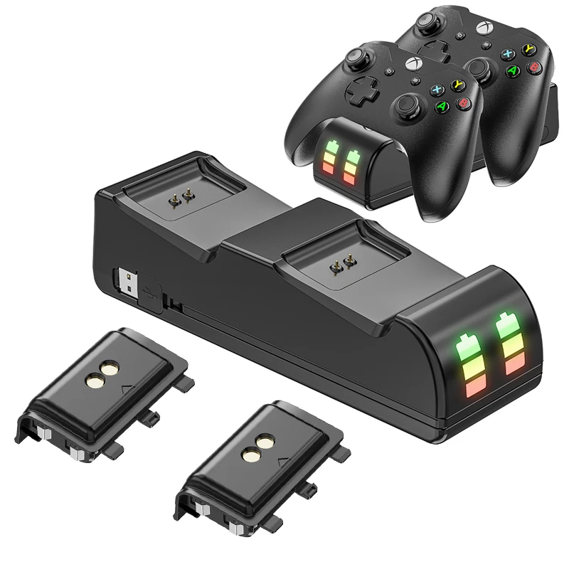 For Xbox One/One S/One X Controller Battery Charger Dock Gamepad USB Charge Stand and 2200mAh High capacity Rechargeable Battery
For Xbox One/One S/One X Controller Battery Charger Dock Gamepad USB Charge Stand and 2200mAh High capacity Rechargeable Battery