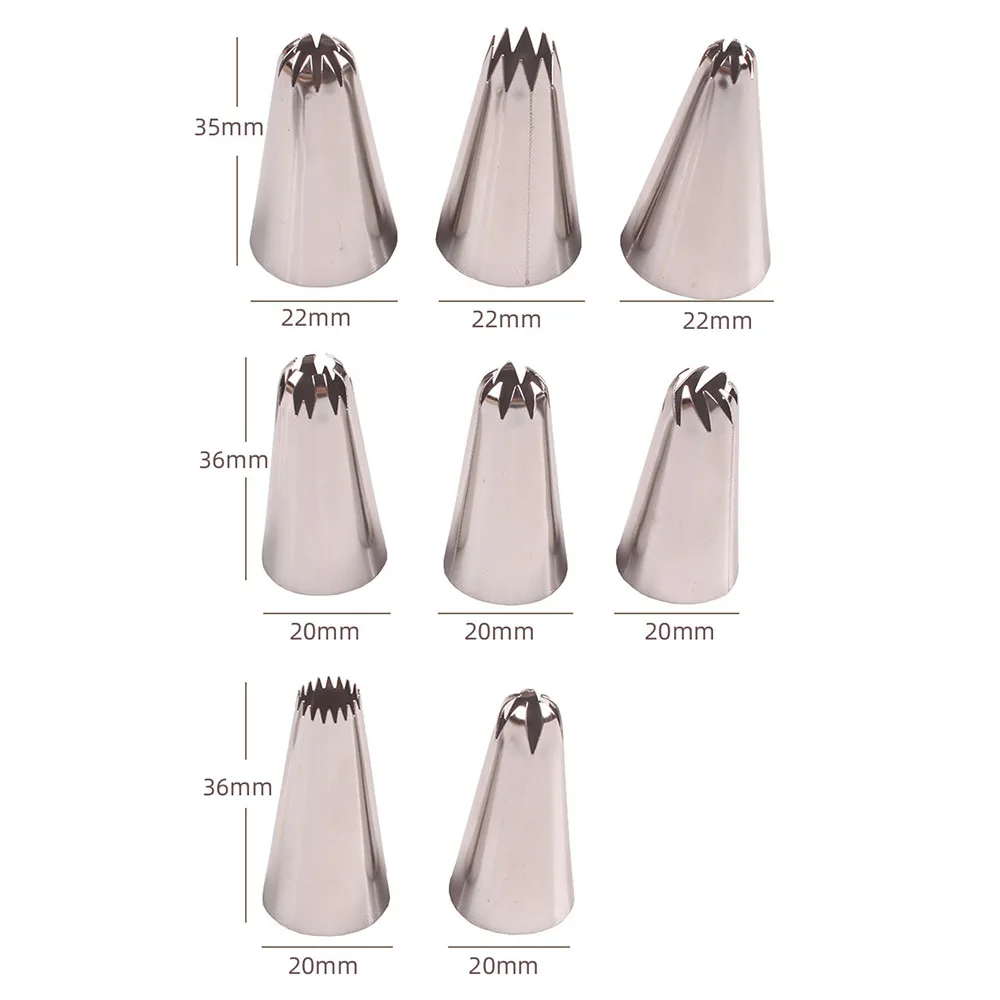 8pcs Big Size Pastry Icing Piping Nozzles Stainless Steel Decorating Tip Cake Cupcake Decorator Pastry Decorating Tools
8pcs Big Size Pastry Icing Piping Nozzles Stainless Steel Decorating Tip Cake Cupcake Decorator Pastry Decorating Tools