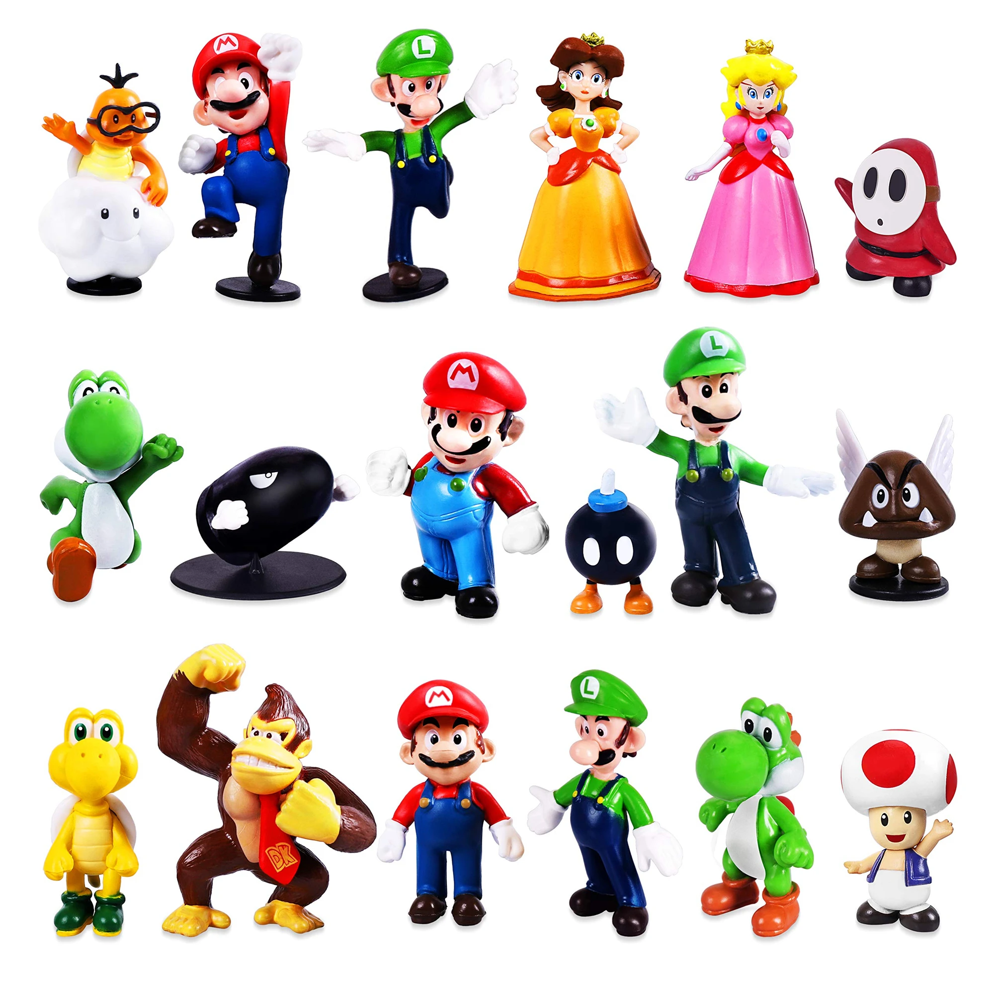 18pcs/set Super Mario Peach Princess Luigi Donkey Kong Green Treasure Mushroom PVC Cartoon Dolls Toy Action Figures Model Gift
18pcs/set Super Mario Peach Princess Luigi Donkey Kong Green Treasure Mushroom PVC Cartoon Dolls Toy Action Figures Model Gift