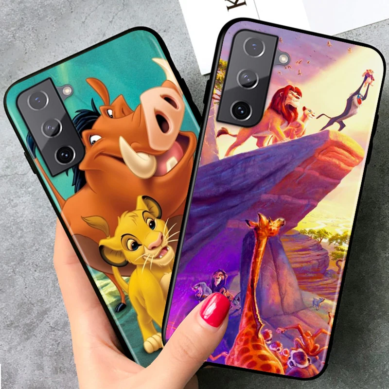 The Lion King Simba For Samsung Galaxy S21 S20 FE Ultra Lite S10 5G S10E S9 S8 S7 S6 Edge Plus Black Soft Phone Case | Мобильные
