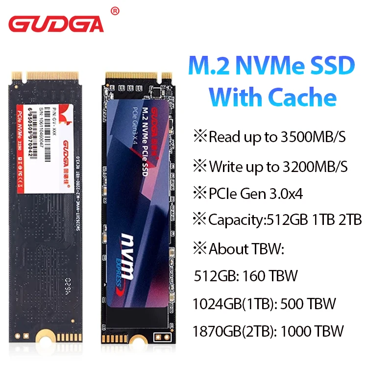 SSD-накопитель GUDGA M2 NVMe с Dram для компьютерных аксессуаров жесткий диск компьютера