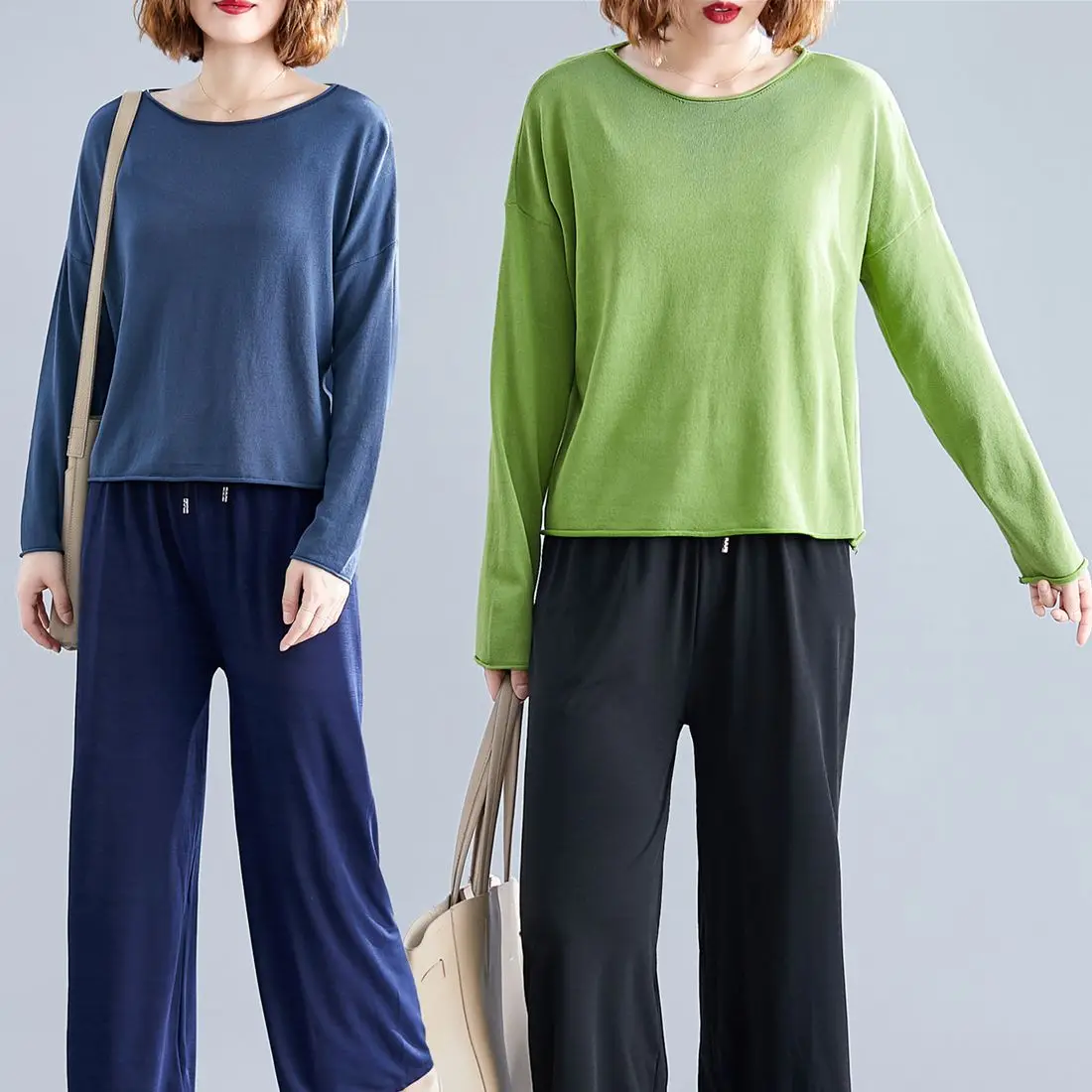 2019 Autumn Women Shirts Full Sleeve Loose Knitting Slim 46 Blouse Shirt Cowboy Blue Avocado Green 9802
2019 Autumn Women Shirts Full Sleeve Loose Knitting Slim 46 Blouse Shirt Cowboy Blue Avocado Green 9802