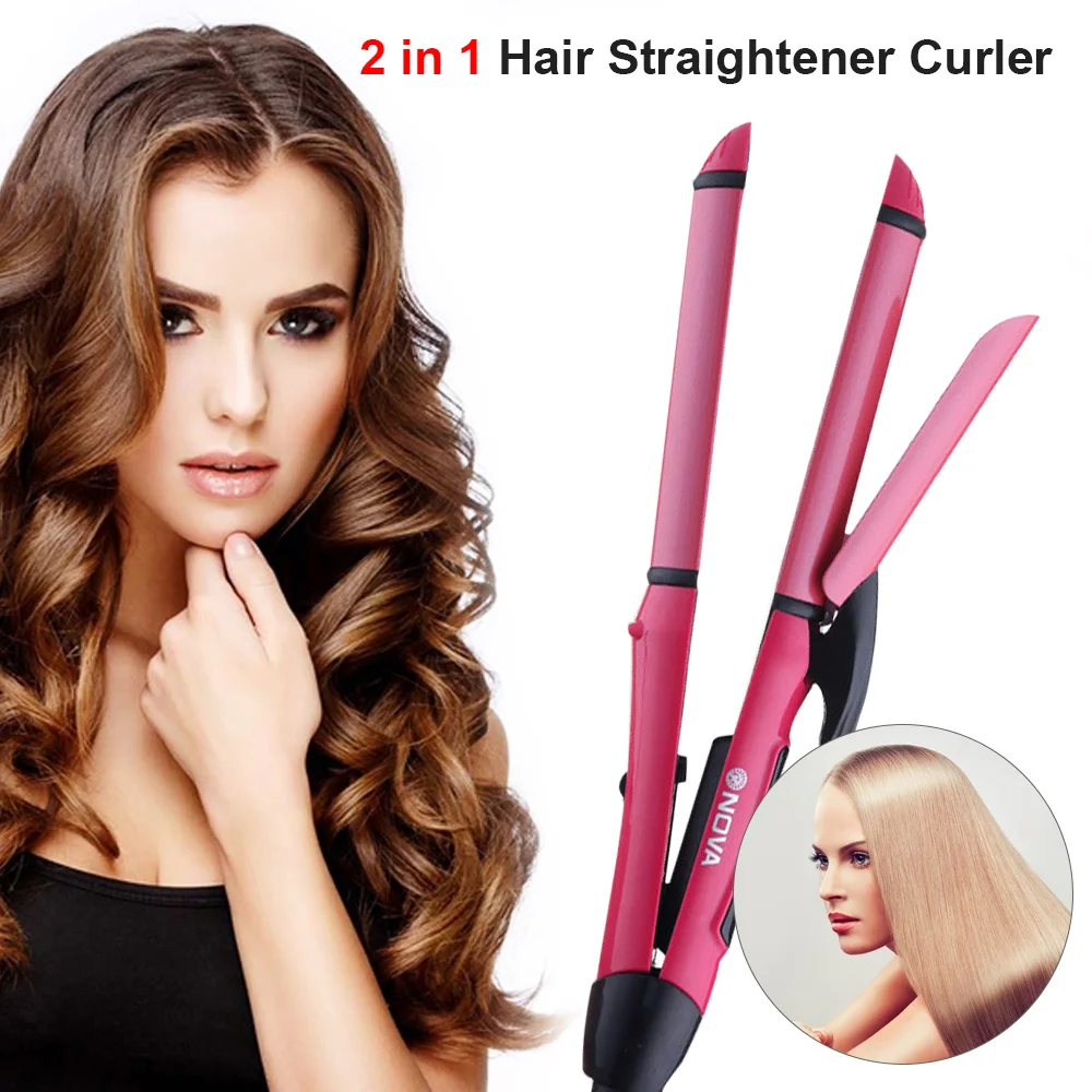 2-in-1 Hair Curler for Women Flat Iron Curling Hair Curl Modelling Curling Iron Hair Straightener Dairdressing Devices and Tool
2-in-1 Hair Curler for Women Flat Iron Curling Hair Curl Modelling Curling Iron Hair Straightener Dairdressing Devices and Tool