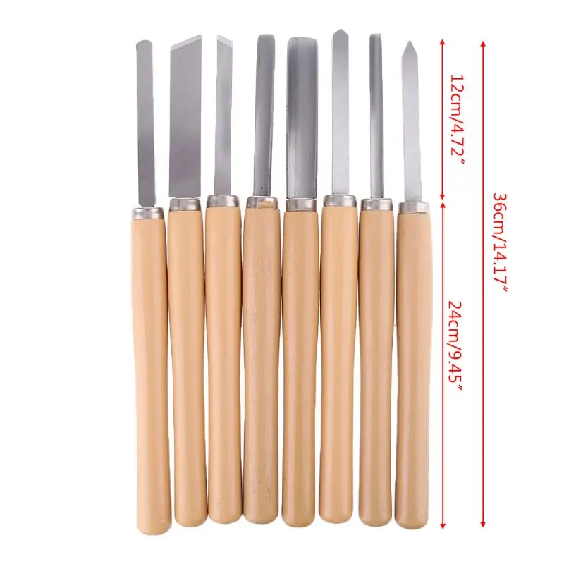 8PCs Wood Carving Knife Lathe Chisel Set Turning Tools Woodworking Gouge Skew Parting Spear
8PCs Wood Carving Knife Lathe Chisel Set Turning Tools Woodworking Gouge Skew Parting Spear
