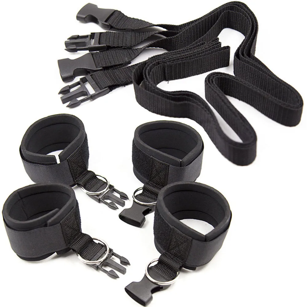 Manyjoy нейлоновые пряжки запястья лодыжки манжеты эротические БДСМ Связывание